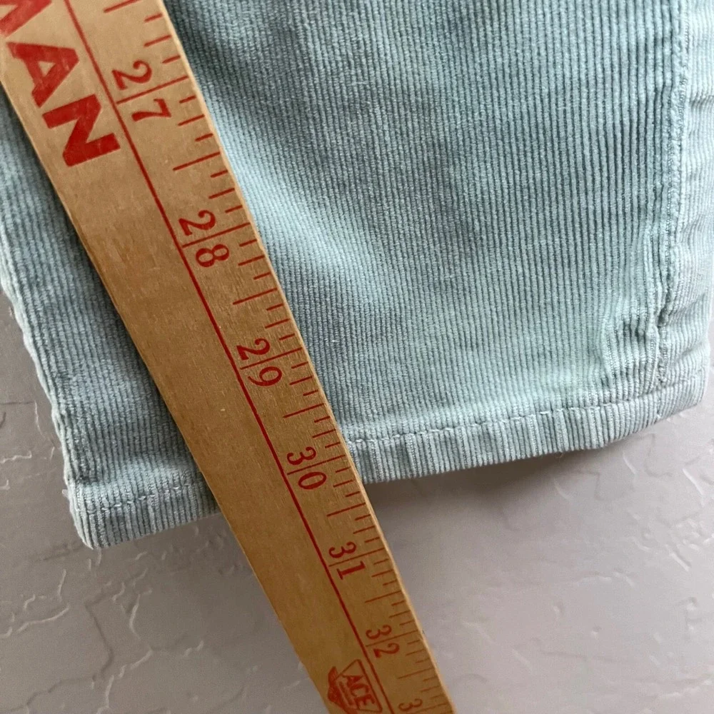 AG The Stevie Slim Straight Corduroy Pants‎ Mint Green Casual Size 27